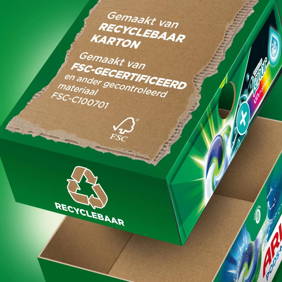 Ariel Pods+, +Touch Van Unst Color Vloeibaar Wasmiddelcapsules - 4 X 28 Wasbeurten - 112 Wasbeurten