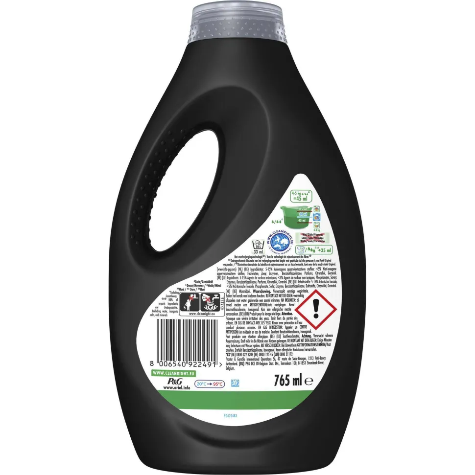 Ariel Vloeibaar Wasmiddel + Revitablack - Voor De Zwarte Was - 4 X 17 Wasbeurten - 68 Wasbeurten