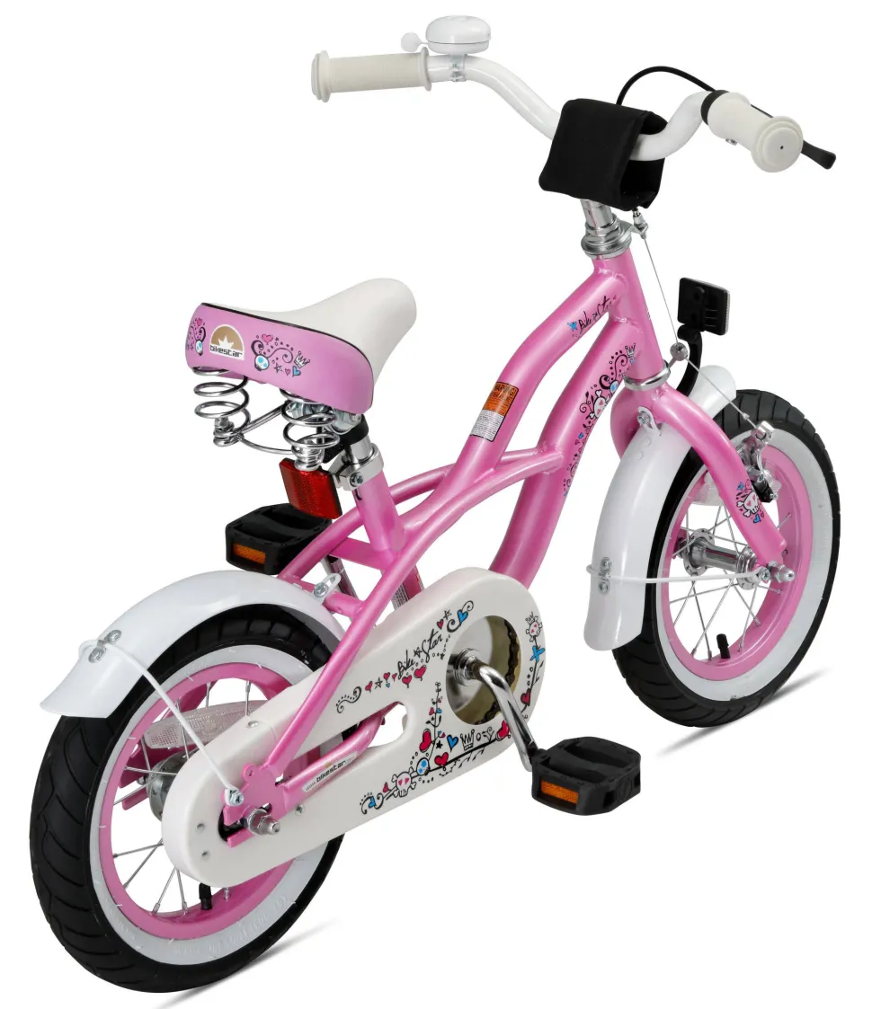 Bikestar Cruiser Kinderfiets 12 Inch Roze