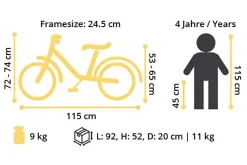 Bikestar Mountainbike Alu Kinderfiets 16 Inch Zwart /Groen