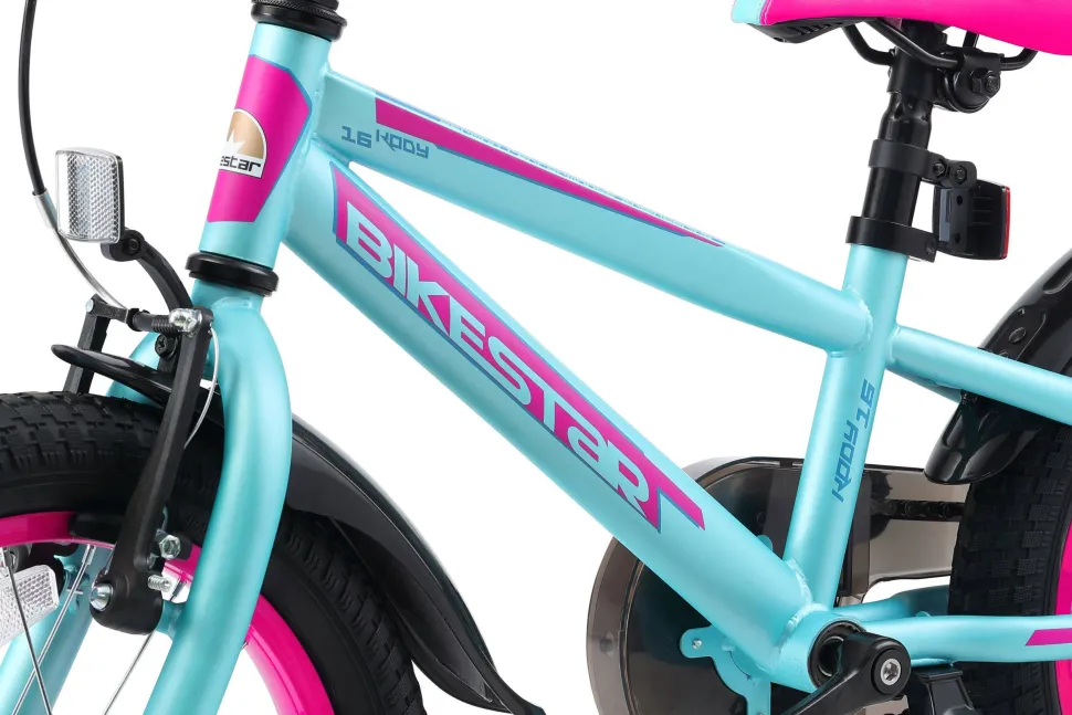 Bikestar Urban Jungle Kinderfiets 16 Inch Paars /Turquoise