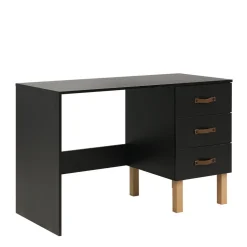 Bopita Bureau Floris Mat Zwart/Naturel