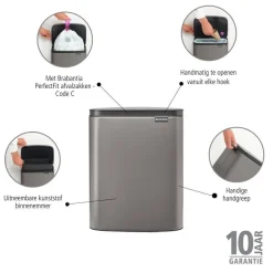 Brabantia Bo Afvalemmer (12L)