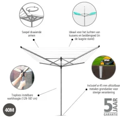 Brabantia Lift-O-Matic Droogmolen