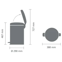 Brabantia Newicon Newicon Pedaalemmer (20L)