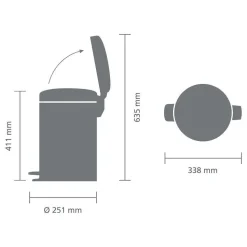 Brabantia Newicon Pedaalemmer (12L)