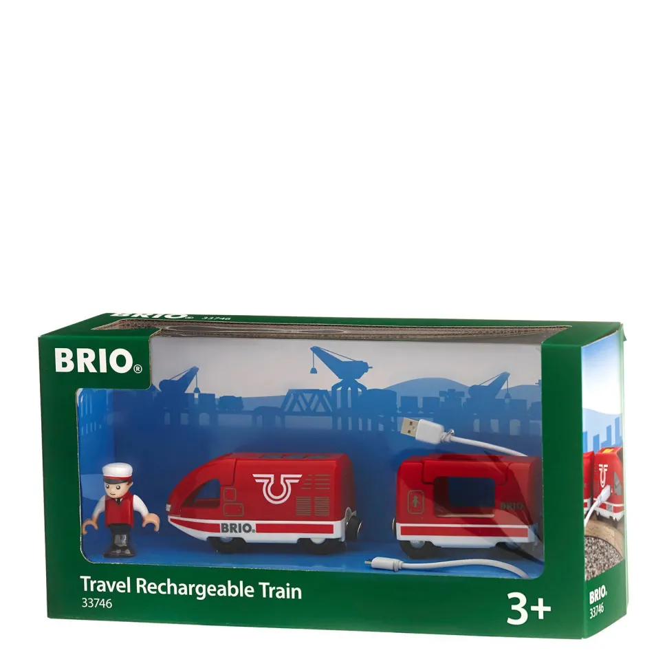 Brio Houten Oplaadbare Rode Passagierstrein Met Usb Kabel - 33746