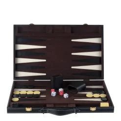 Buffalo Backgammon Ingelegd 46 X 30 Cm Zwart Backgammon Ingelegd Zwart (46X30 Cm)