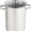 Casalupo Casalupo Aspergepan Met Glazen Deksel - Rvs - O 16 Cm / 4.0 Liter
