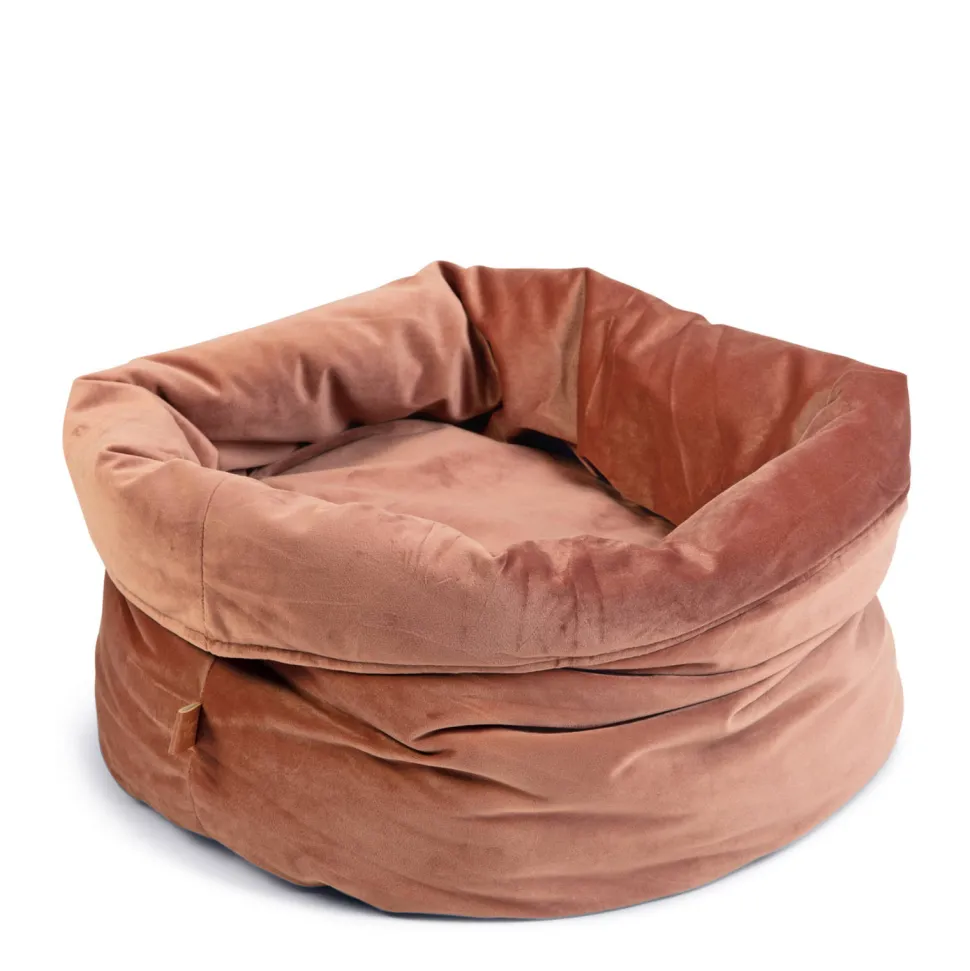 Designed By Lotte Fluco Kattenmand - Fluweel - Roze - 45X45X35 Cm