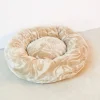 Dogguo Honden/Katten Mand O70X20 Cm Fluffy Plush Swirl Patroon Beige Maat M