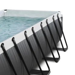 Exit Black Leather Zwembad 400X200X122Cm Met Filterpomp