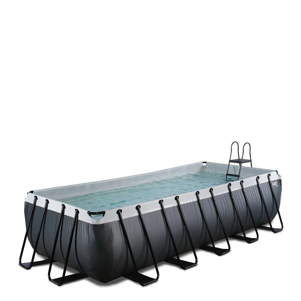 Exit Black Leather Zwembad 540X250X122Cm Met Filterpomp