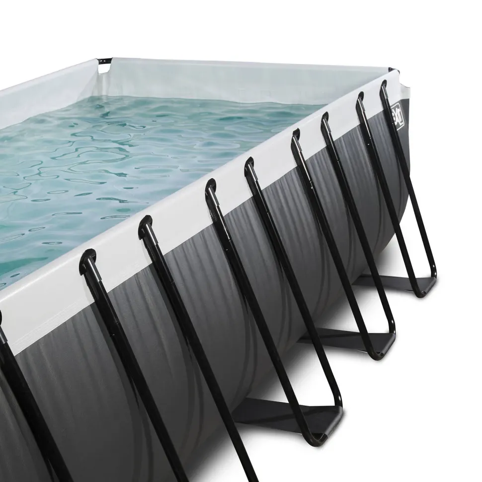Exit Black Leather Zwembad 540X250X122Cm Met Filterpomp