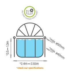 Exit Overkapping T.B.V. Frame Pool O244Cm
