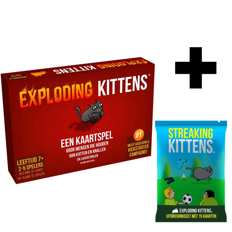Exploding Kittens Exploding Kittens Nl + Gratis Streaking Kittens Nl