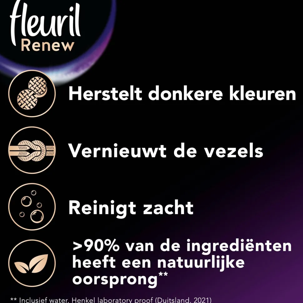 Fleuril Renew Liquid Black Vloeibaar Wasmiddel - 4 X 24 Wasbeurten - Voordeelverpakking - 24 Wasbeurten