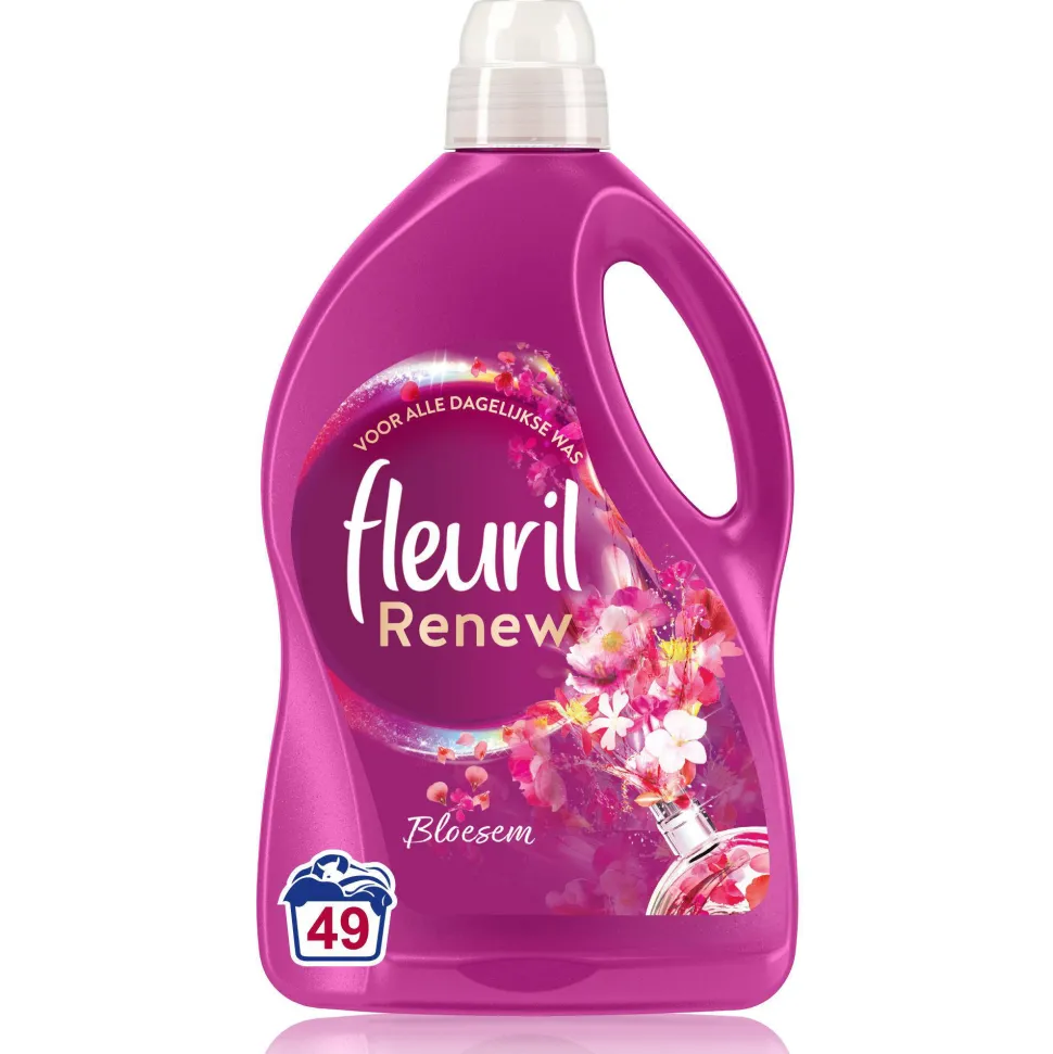 Fleuril Renew Liquid Bloesem - Vloeibaar Wasmiddel - Voordeelverpakking - 4 X 49 Wasbeurten - 196 Wasbeurten