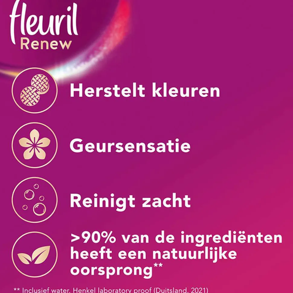 Fleuril Renew Liquid Bloesem - Vloeibaar Wasmiddel - Voordeelverpakking - 4 X 49 Wasbeurten - 196 Wasbeurten