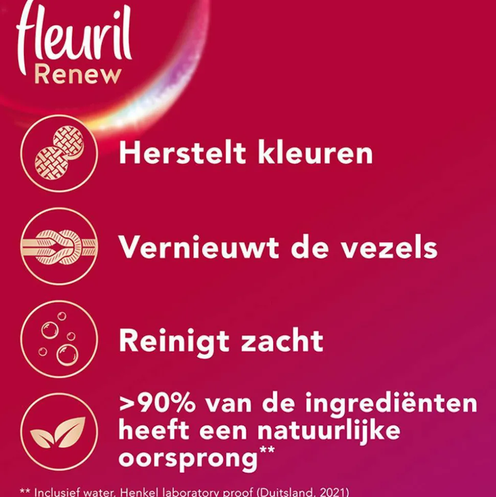 Fleuril Renew Liquid Color - Vloeibaar Wasmiddel - Voordeelverpakking - 4 X 49 Wasbeurten - 196 Wasbeurten