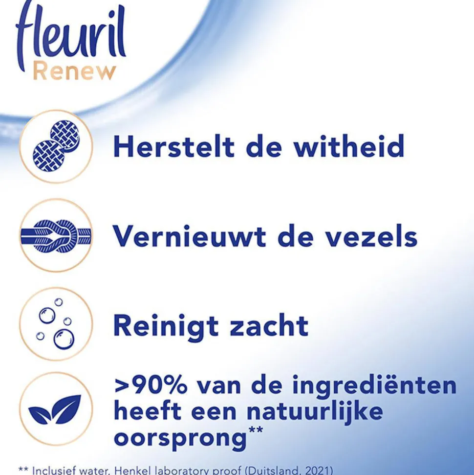 Fleuril Renew Liquid White - - Vloeibaar Wasmiddel - Voordeelverpakking - 4 X 49 Wasbeurten - 196 Wasbeurten