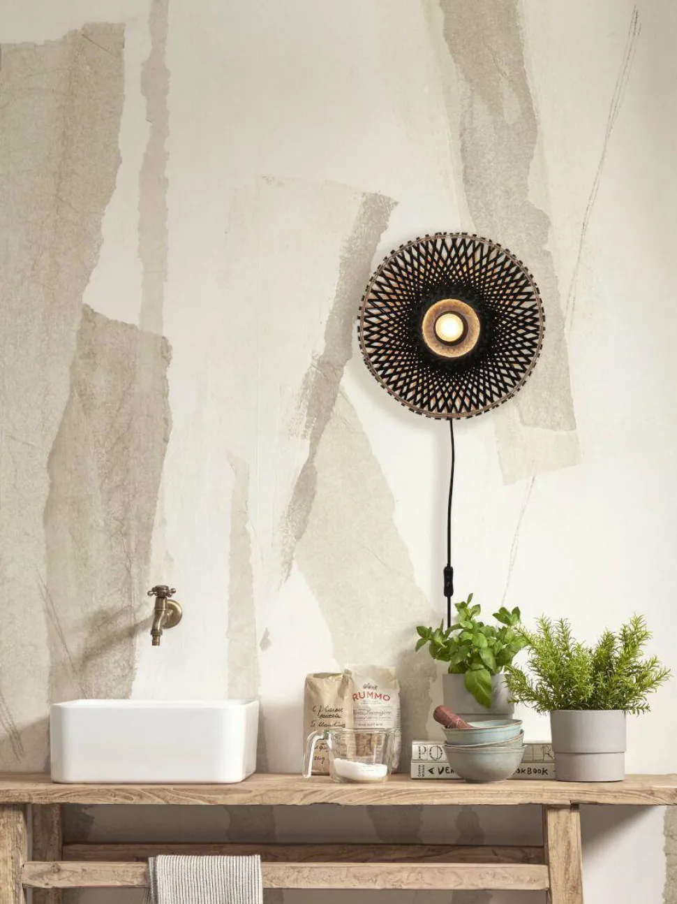 Good&Mojo Wandlamp Kalimantan (O8 Cm)