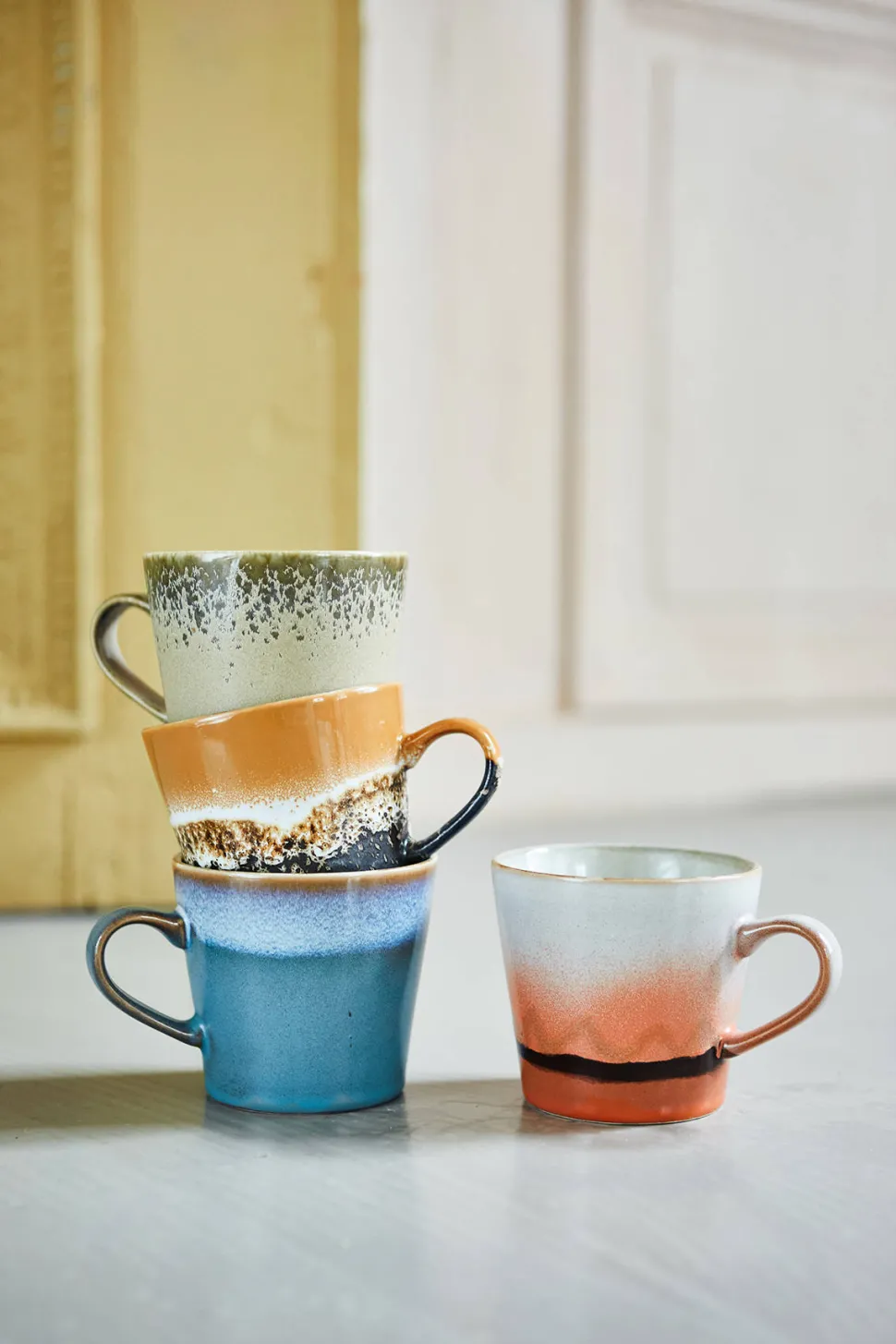 Hkliving Cappuccinomok 70'S (O8,5 Cm) (300 Ml) (Set Van 4)