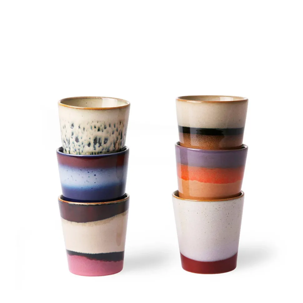 Hkliving Koffiekopje 70'S (O7,5) (180 Ml) (Set Van 6)