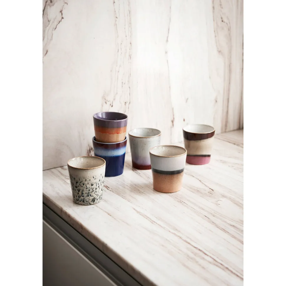 Hkliving Koffiekopje 70'S (O7,5) (180 Ml) (Set Van 6)
