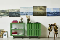 Hkliving Wandkast Cupboard Ribbed Glass