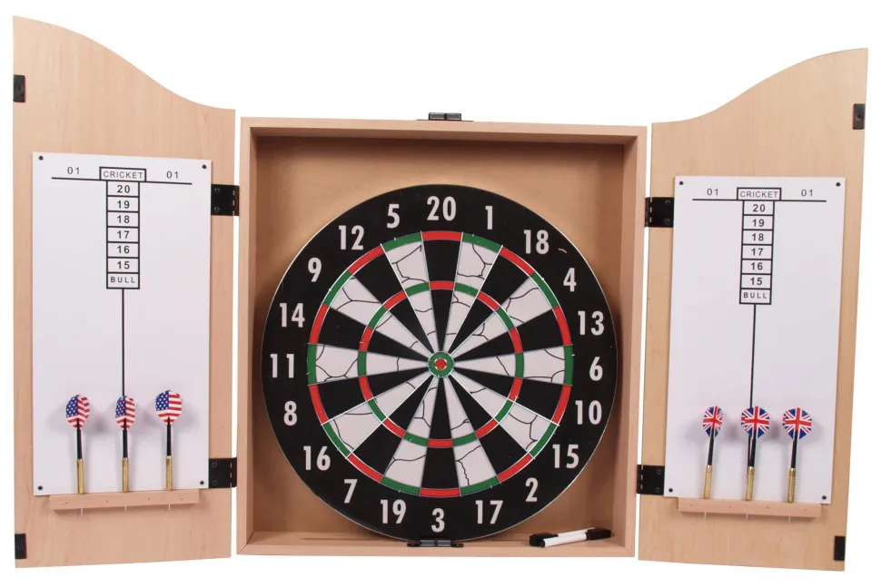 Innergames Dartset - Kabinet, Dartbord En 6 Dartpijlen