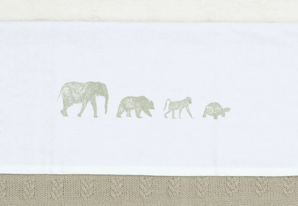 Jollein Baby Wieglaken 75X100Cm Animals - Olive Green