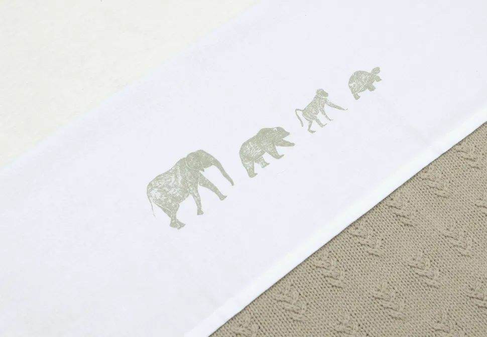 Jollein Baby Wieglaken 75X100Cm Animals - Olive Green