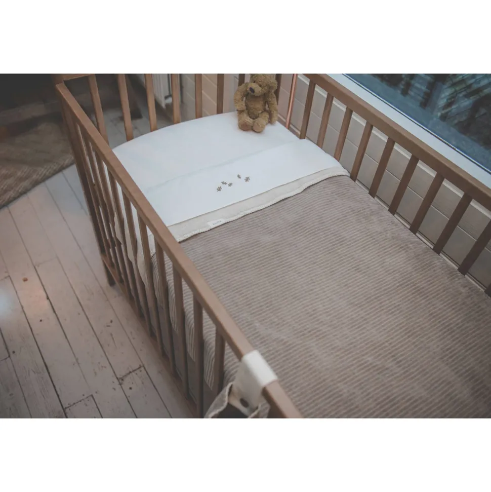 Koeka Falling Leaves Baby Wieglaken 80X100 Cm Wit