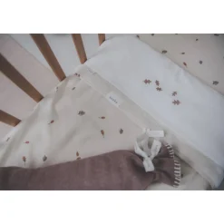 Koeka Falling Leaves Baby Ledikantlaken 110X140 Cm Wit