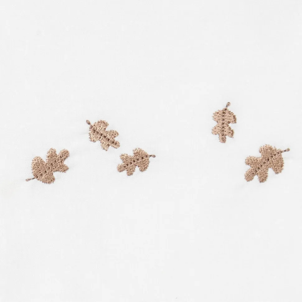 Koeka Falling Leaves Baby Ledikantlaken 110X140 Cm Wit