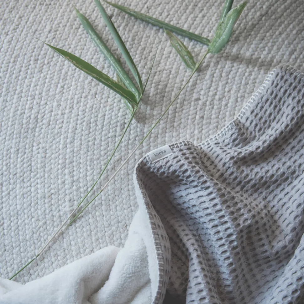 Koeka Oslo Plaid Wafel En Teddy Clay/Pebble (140X200 Cm)