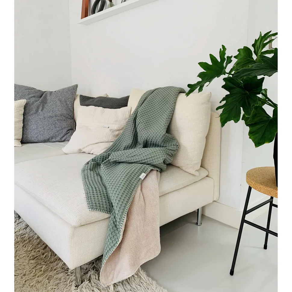 Koeka Oslo Teddy Eenpersoonsdeken Shadow Green (200X140 Cm)