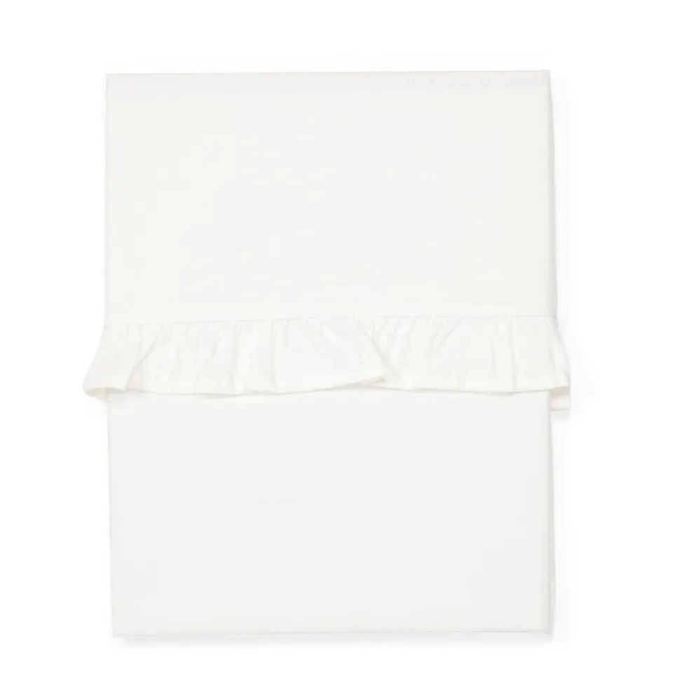 Koeka Ruffle Baby Wieglaken 80X100 Cm Warm White