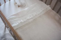 Koeka Ruffle Baby Wieglaken 80X100 Cm Warm White