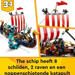 Lego Creator Vikingschip En De Midgaardslang 31132
