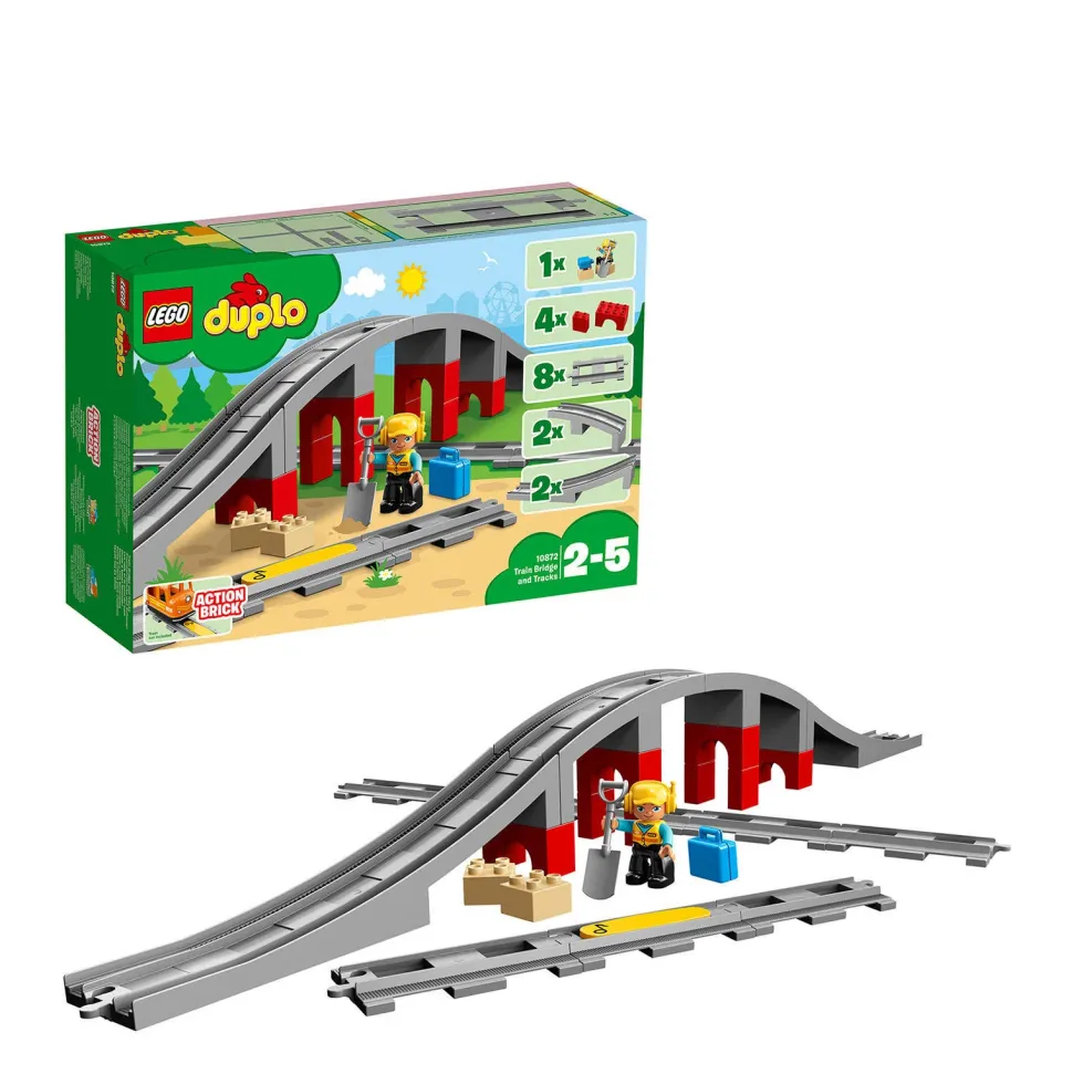 Lego Duplo Treinbrug En -Rails 10872