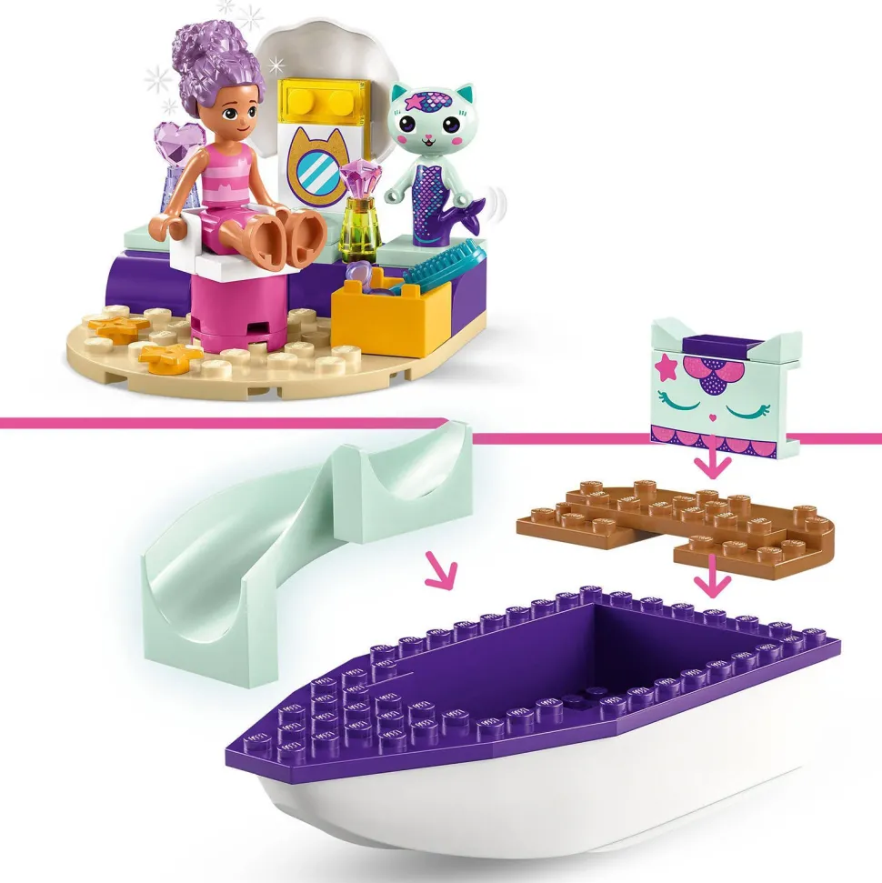 Lego Gabby'S Dollhouse Vertroetelschip Van Gabby En Meerminkat 10786