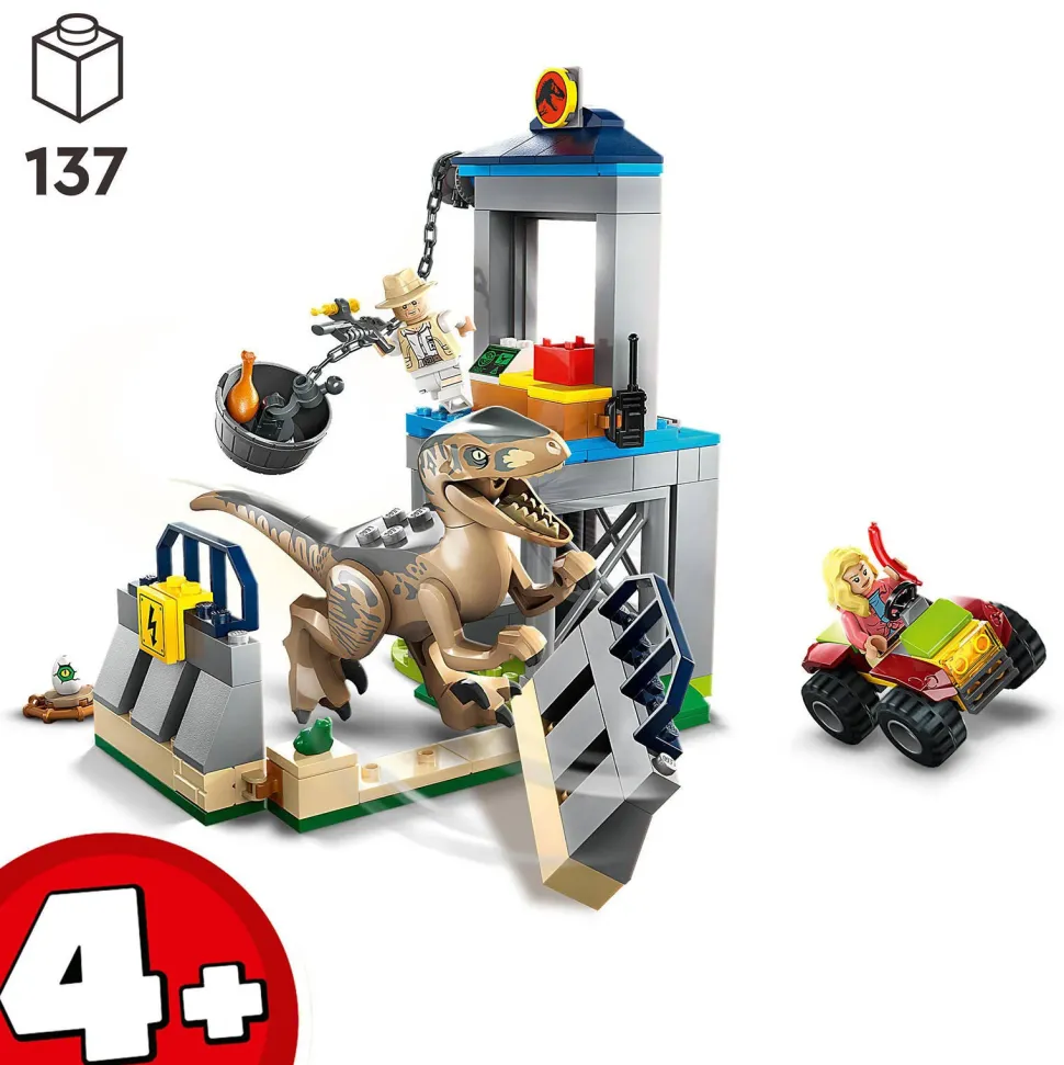 Lego Jurassic World Velociraptor Ontsnapping 76957