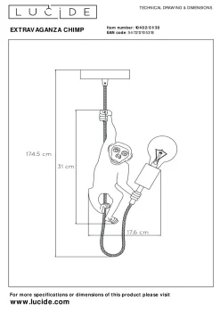 Lucide Hanglamp Extravaganza Chimp