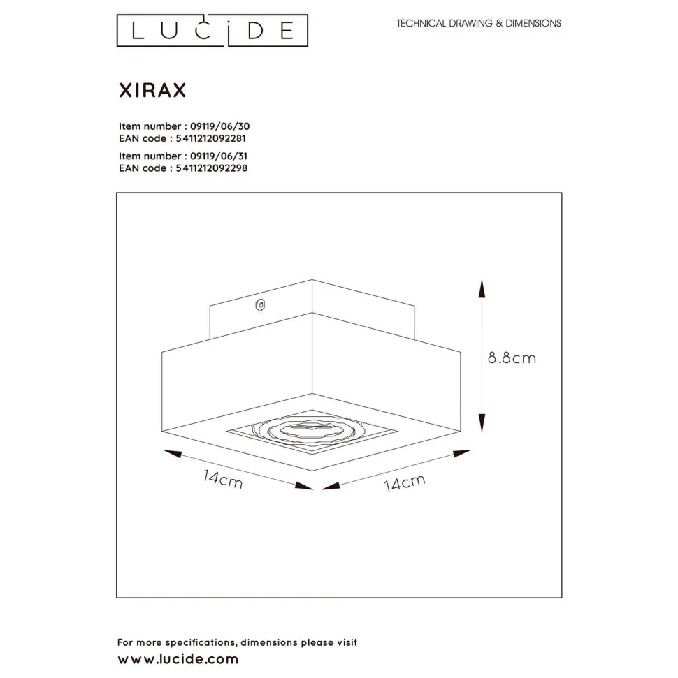 Lucide Plafondlamp Xirax