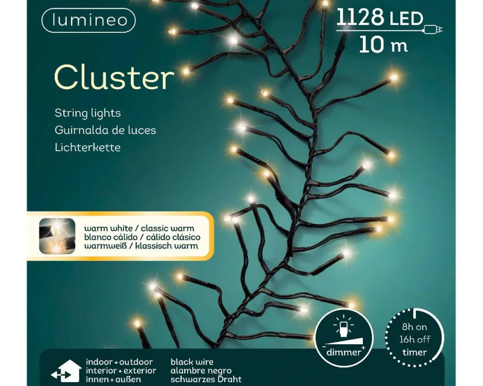 Lumineo Verlichtingssnoer Kerst Cluster (1128 Led)