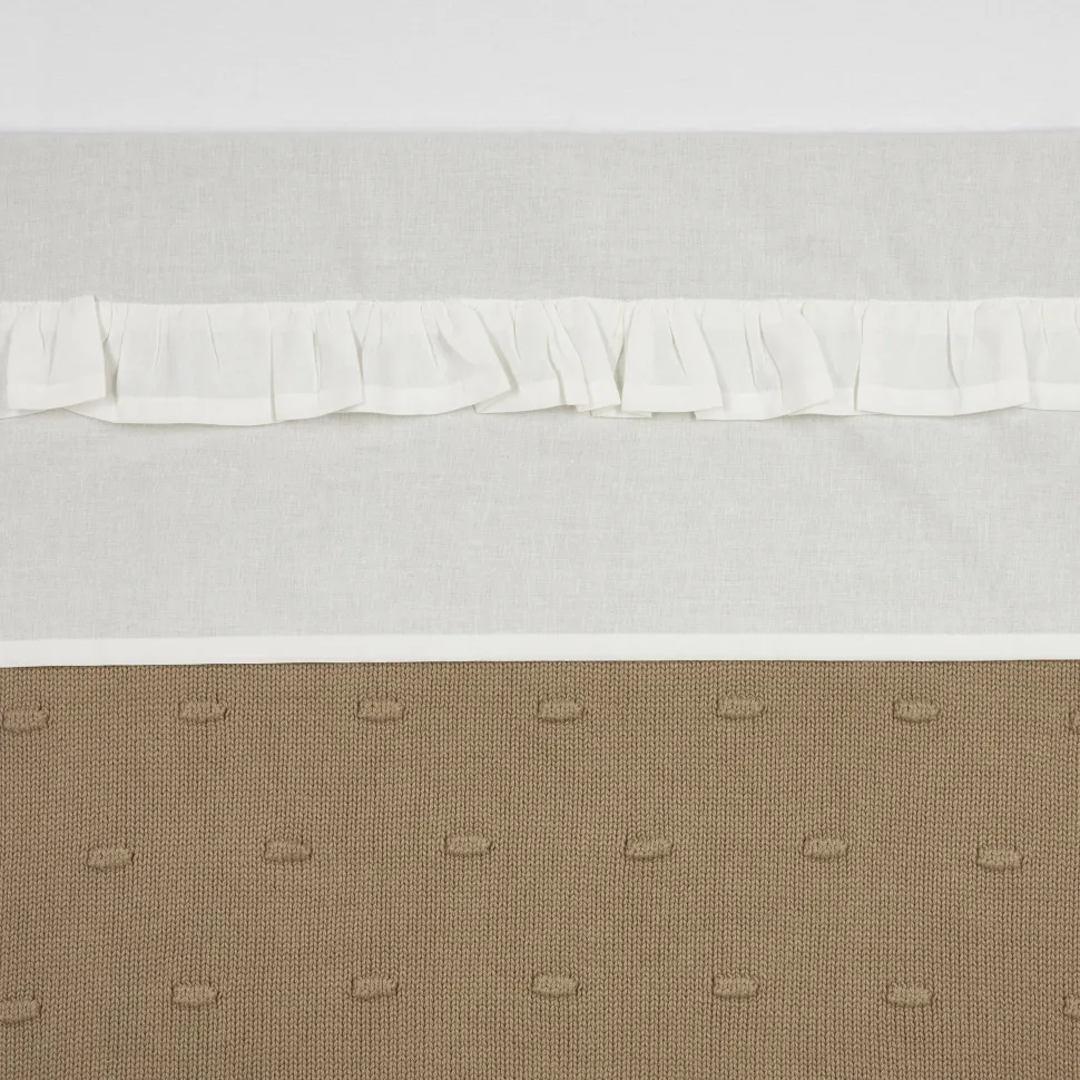 Meyco Baby Ledikantlaken Ruffle 100X150 Offwhite