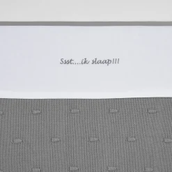 Meyco Baby Ledikantlaken Ssst...Ik Slaap!! 100X150 Grey