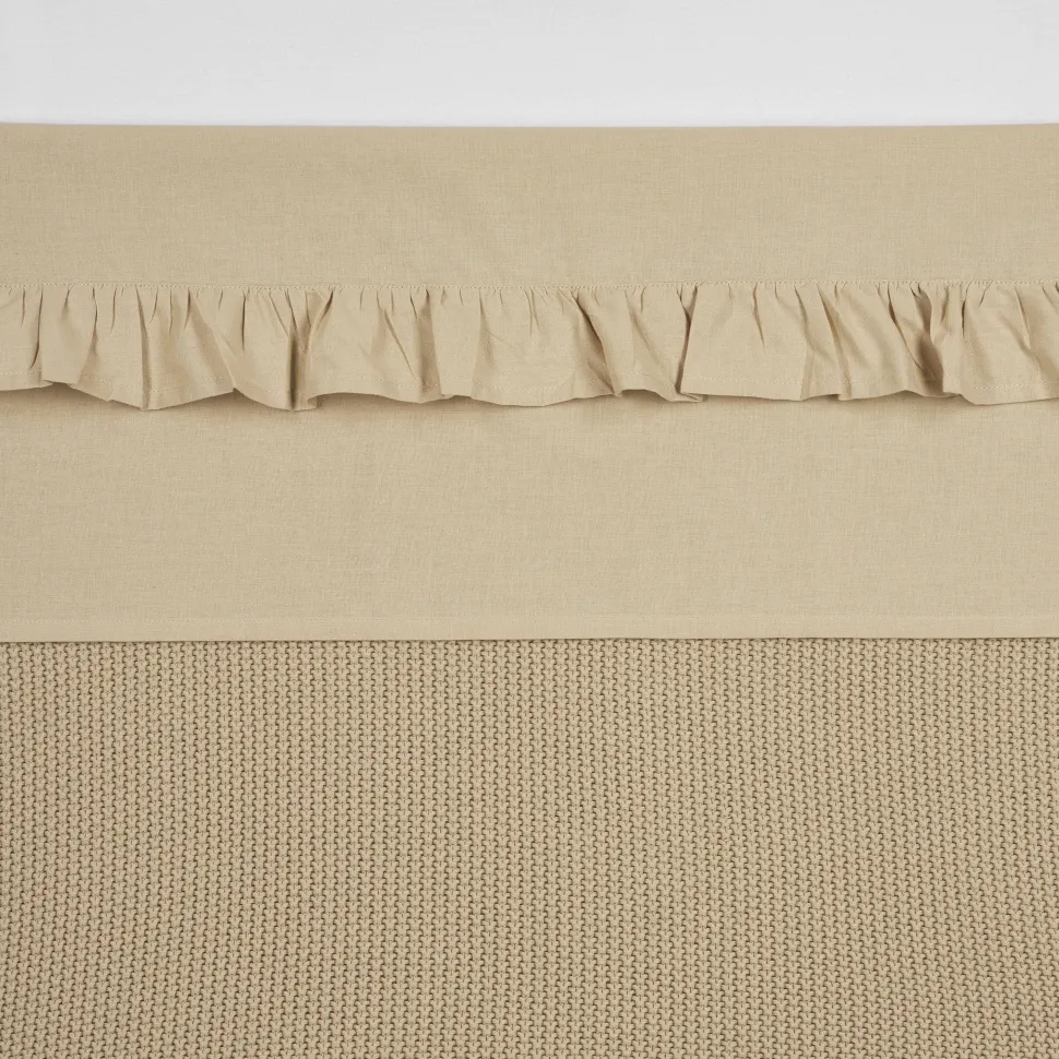 Meyco Baby Ledikantlaken Ruffle 100X150 Sand
